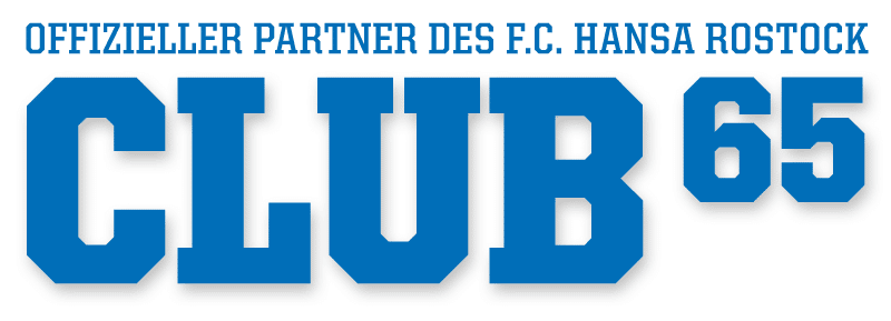 F.C. Hansa Rostock Club65 Logo in blau Sponsoring Partner von optik Boysen