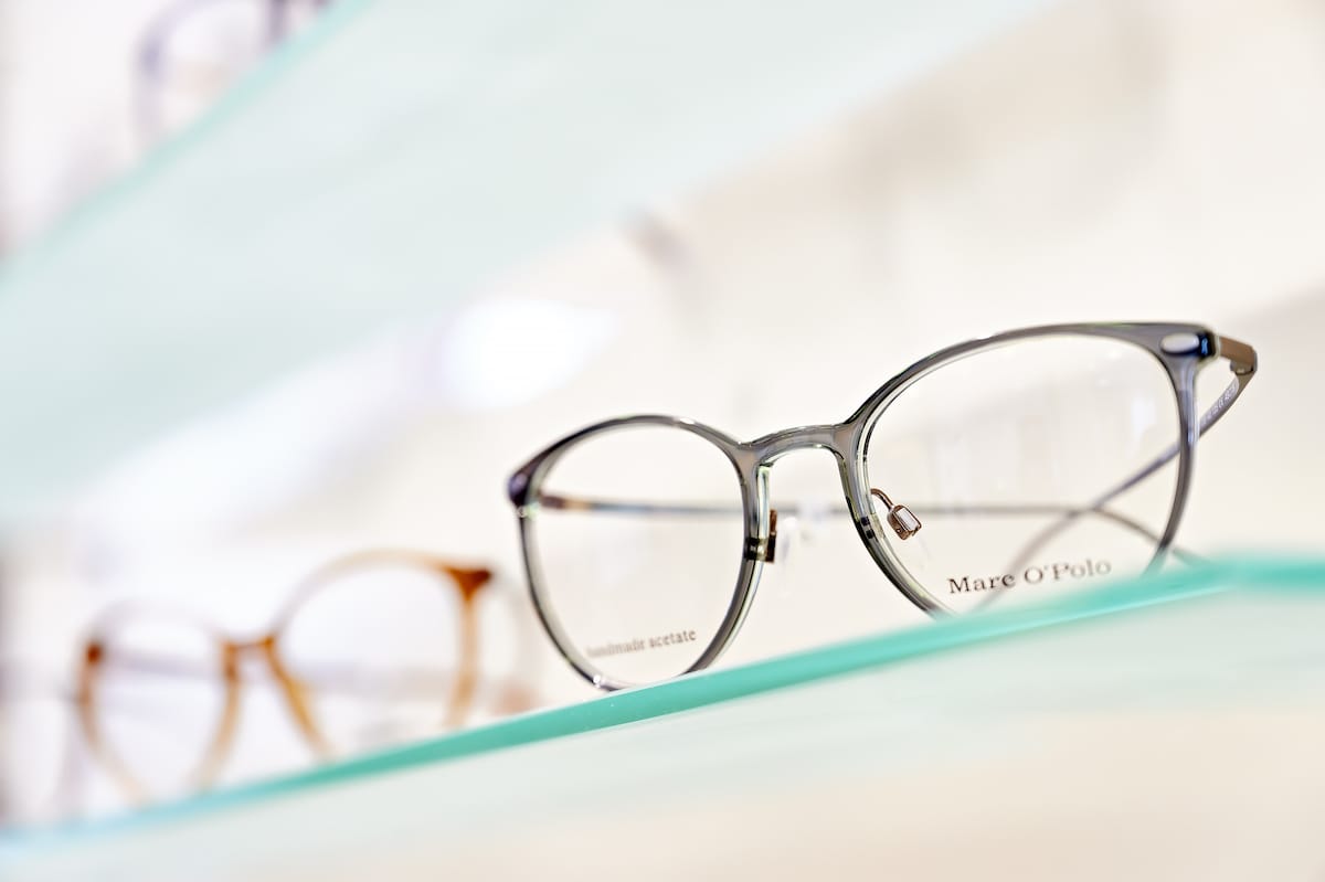 Markenbrille von Marco Polo bei Optik Boysen in grau Gleitsichglas Einstärkeglas