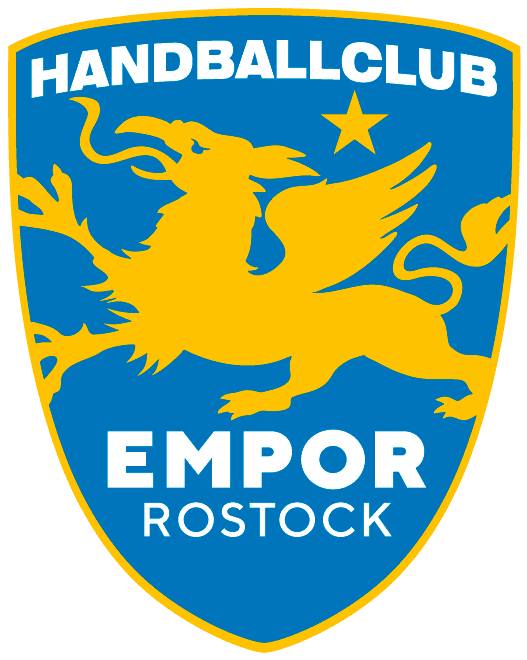 Hc Empor Rostock Handball logo weiß blau gelb
